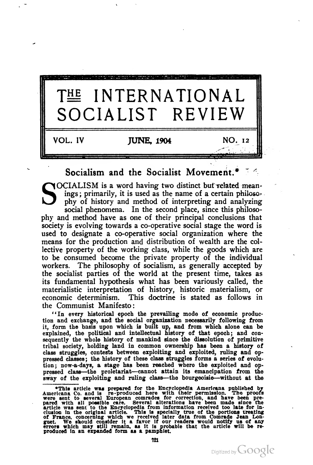 International Socialist Review (1900) Vol 04