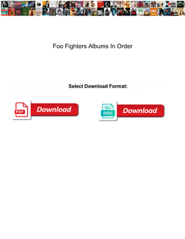 Foo Fighters Albums in Order