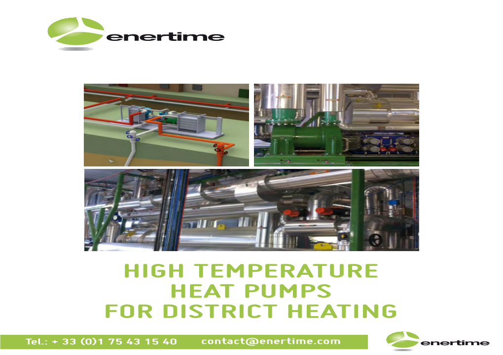 High Temperature Heat Pumps for District Heating
