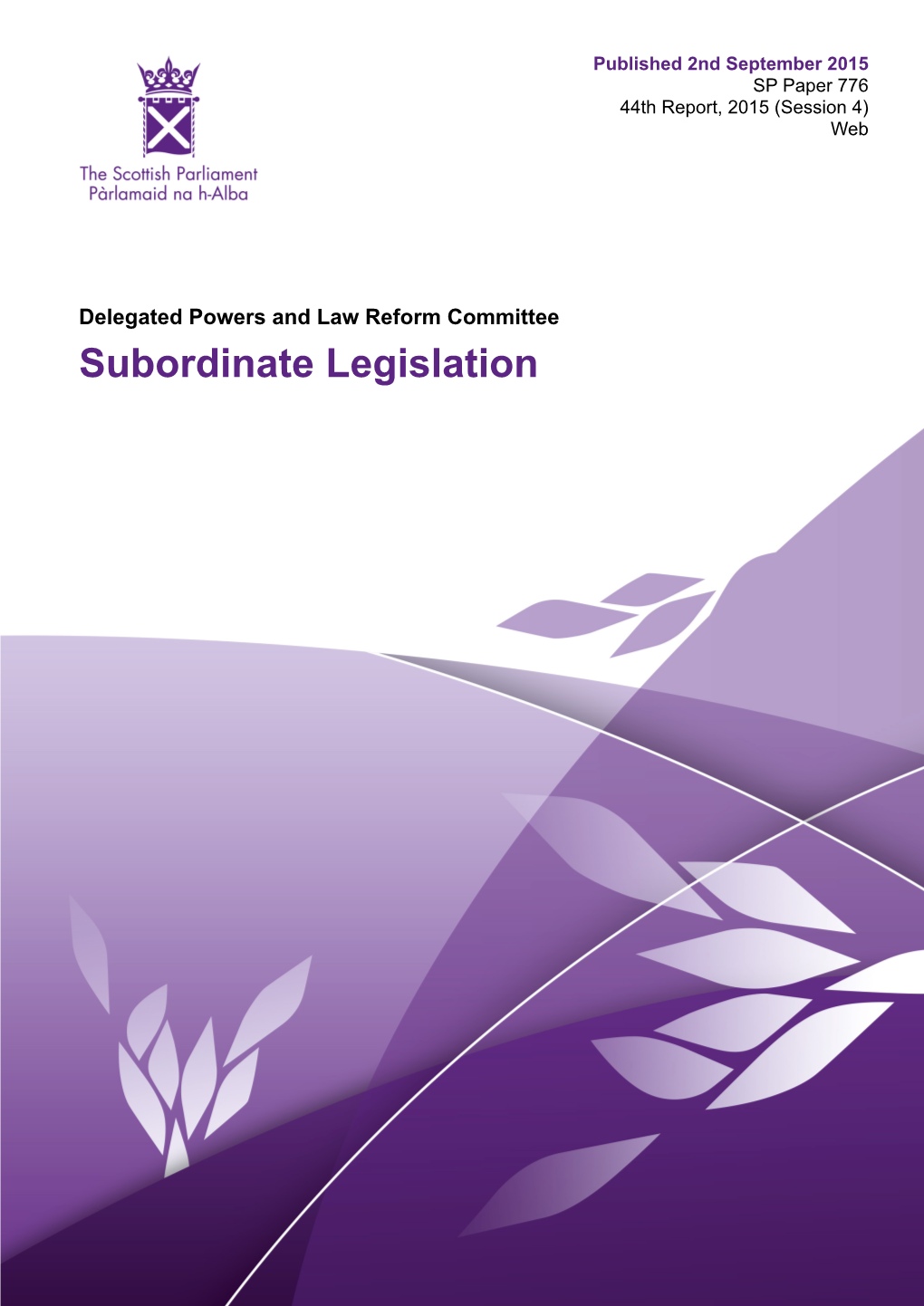 Subordinate Legislation