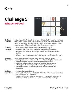 Challenge 5 Whack-A-Food