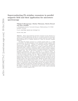 Superconducting Pb Stripline Resonators in Parallel Magnetic Field