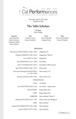 The Tallis Scholars Director Peter Phillips