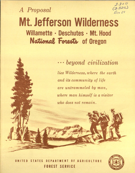 Mt. Jefferson Wilderness Willamettedeschutesmt