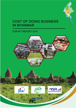 Cost of Doing Business in Myanmar, Survey Report 2018