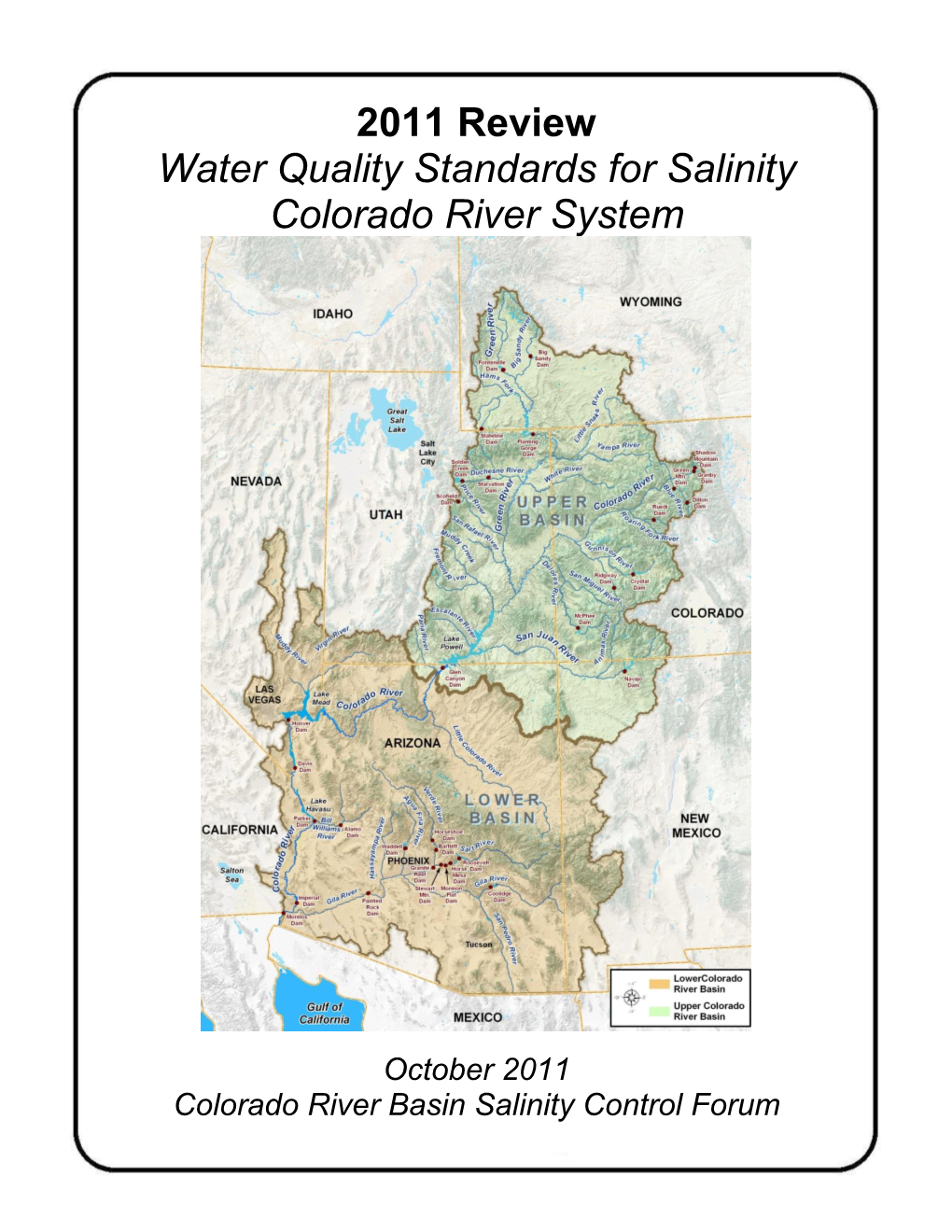 2011 Review Water Quality Standards for Salinity Colorado River System