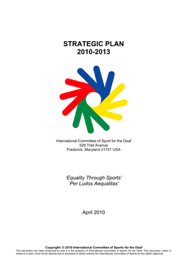 Strategic Plan 2010-2013
