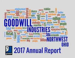 Goodwill Industries of NW Ohio 2017 Employee Recognition