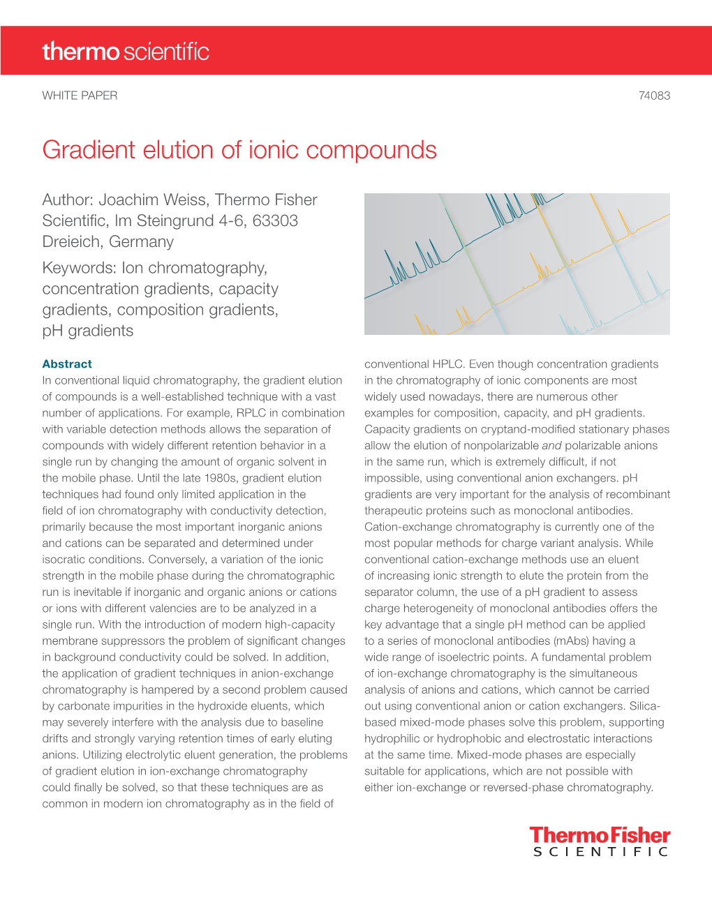 Gradient Elution of Ionic Compounds