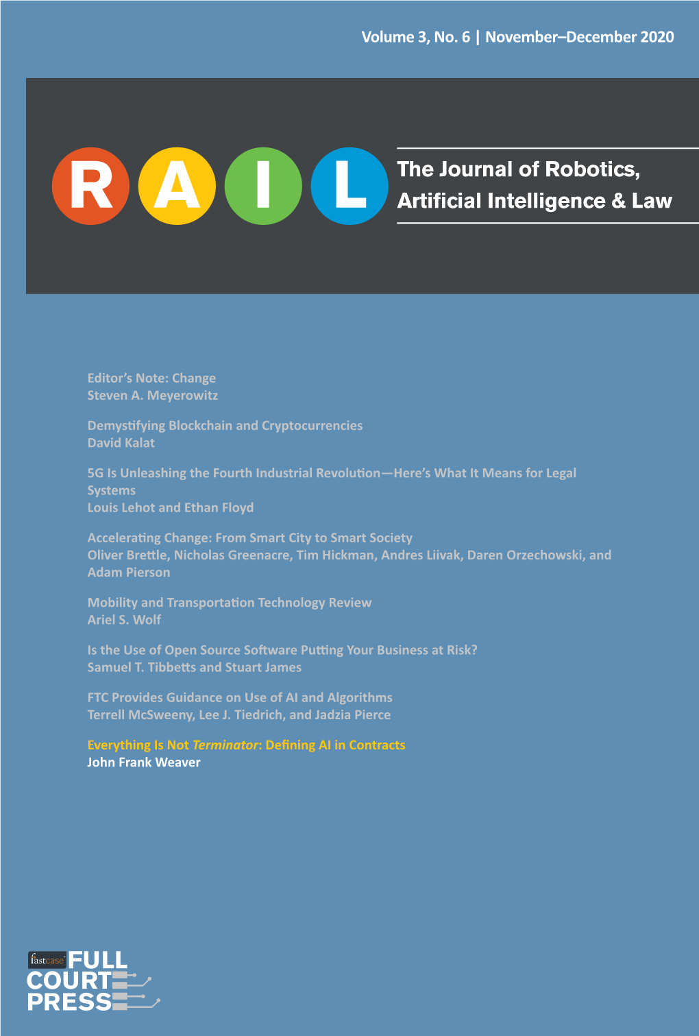 R a I L Artificial Intelligence & Law