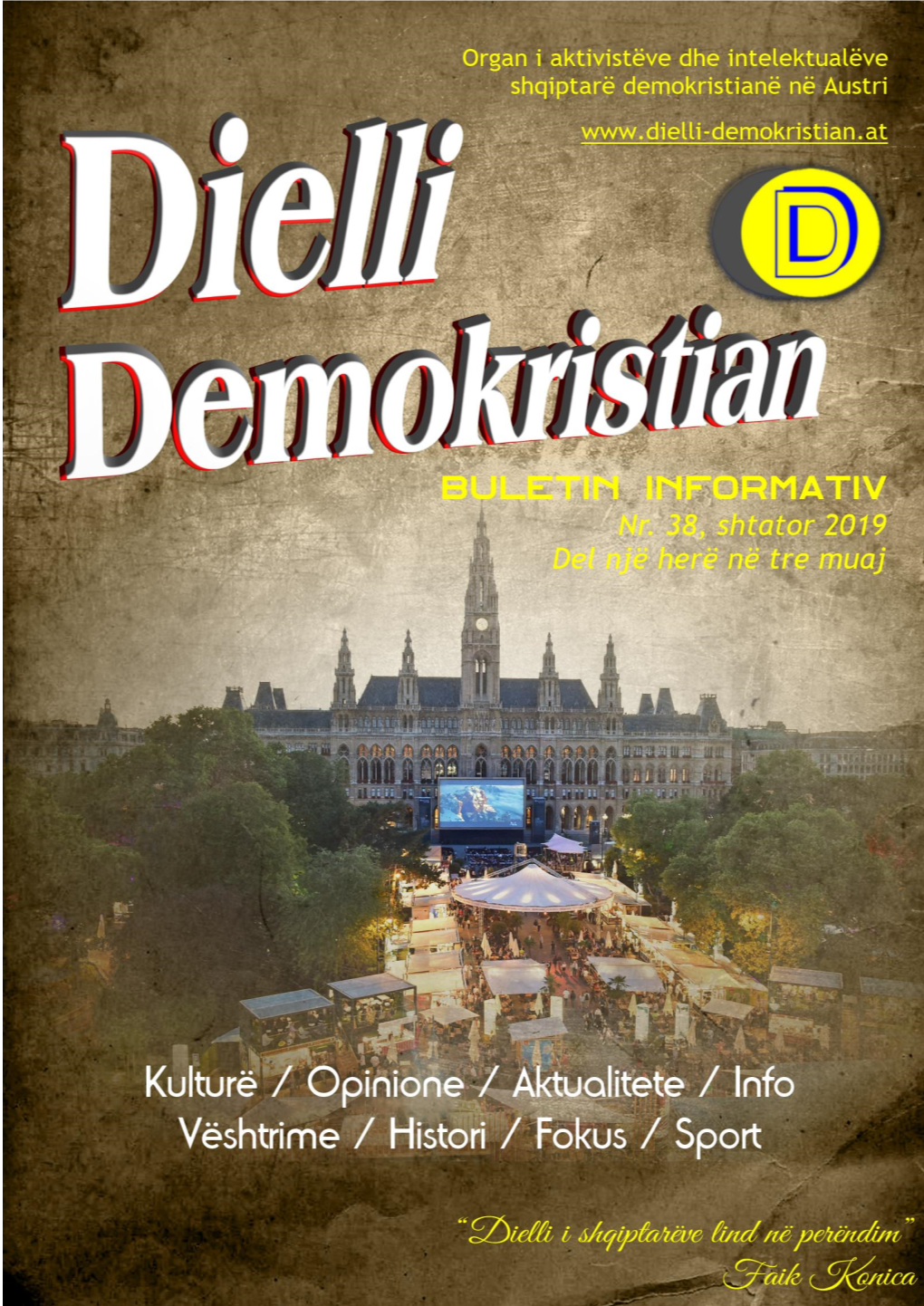 Revista DIELLI DEMOKRISTIAN Nr. 38: Vjenë, Shtator 2019