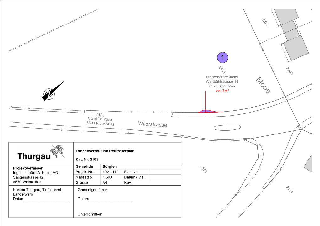 Moos 16'264M -1'489M2 Umlegung Tritt Ab 2 Ca