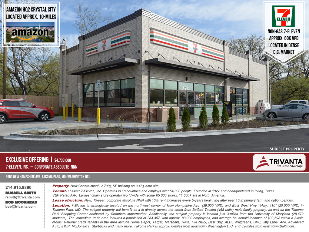 EXCLUSIVE OFFERING | $4,733,000 7-Eleven, INC