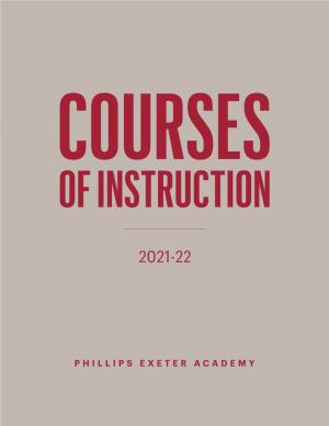 Courses of Instruction 2021-2022