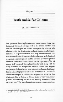 Truth and Self at Colonus