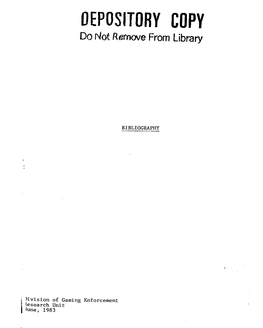 DEPOSITORY COPY Do Not Hemove from Library