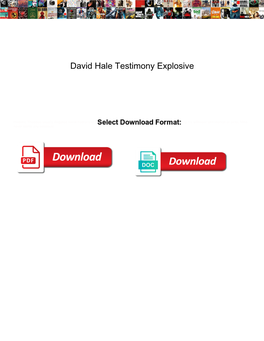 David Hale Testimony Explosive