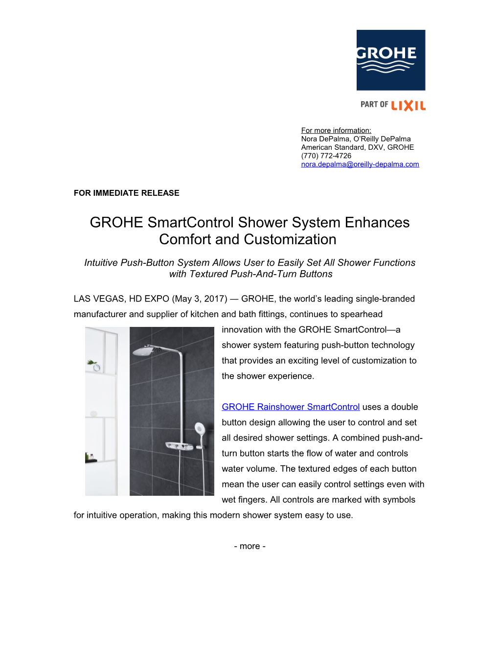 GROHE Smartcontrol Shower System Enhances Comfort and Customization 2-2-2