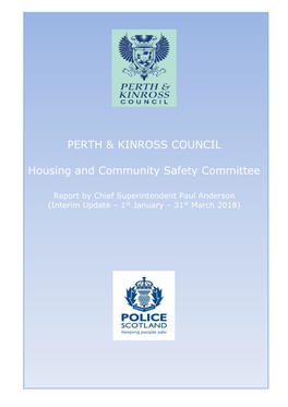 PERTH & KINROSS COUNCIL Housing and Community Safety