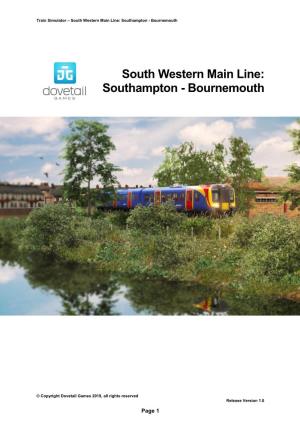 South Western Main Line: Southampton - Bournemouth