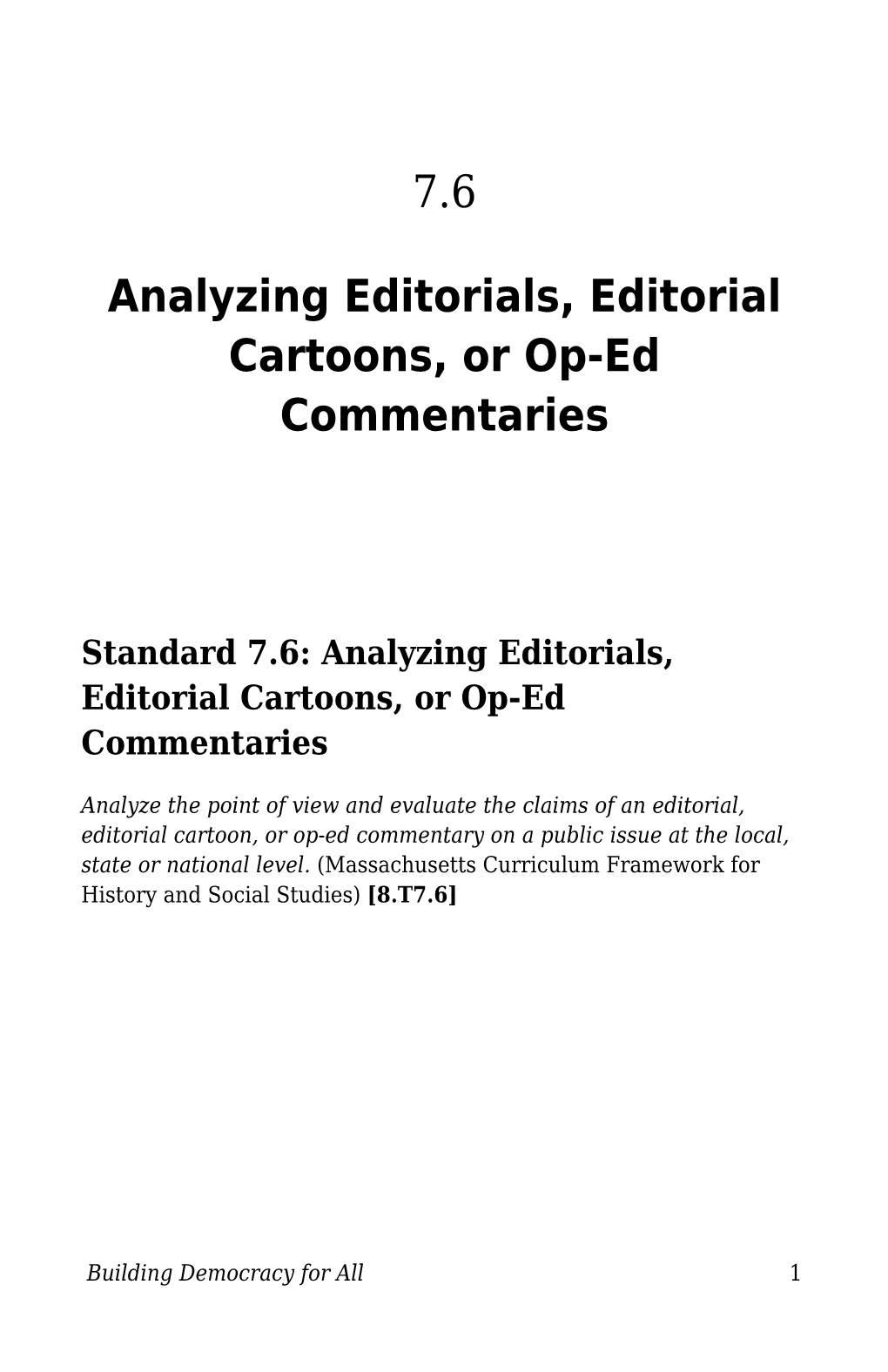 Analyzing Editorials, Editorial Cartoons, Or Op-Ed Commentaries