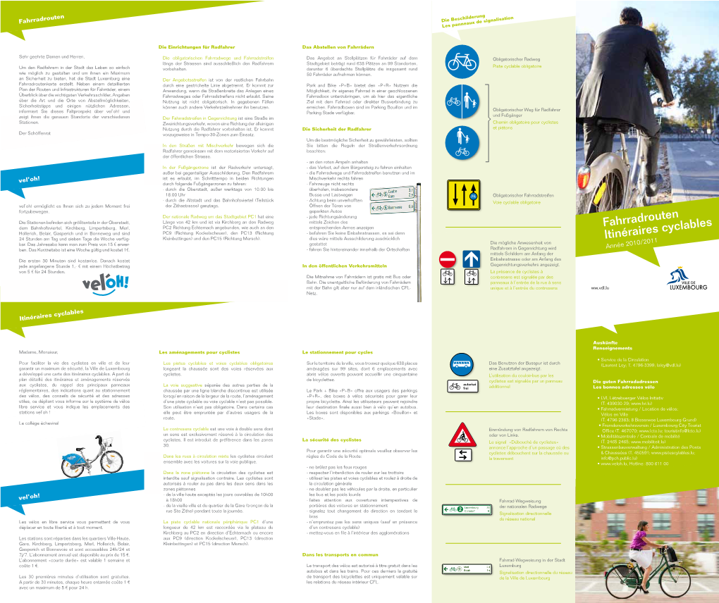 Fahrradrouten Itinéraires Cyclables