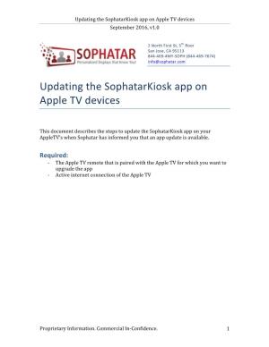 Updating the Sophatarkiosk Software on an Apple TV