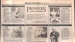 BOXING WEEKEND/ Inductees Syracuse Herald-Jburnal, Thursday, June 7, 1990 E3