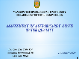 Dr. Cho Cho Thin Kyi Associate Professor,YTU Cho Cho Htun