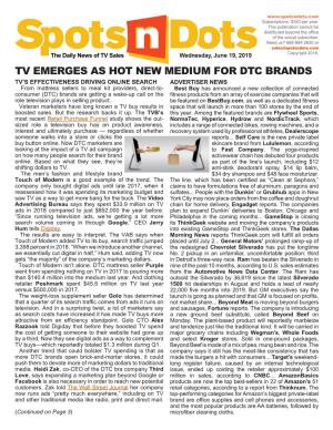 Tv Emerges As Hot New Medium for Dtc Brands