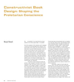 Constructivist Book Design: Shaping the Proletarian Conscience