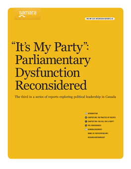 “It's My Party”: Parliamentary Dysfunction Reconsidered