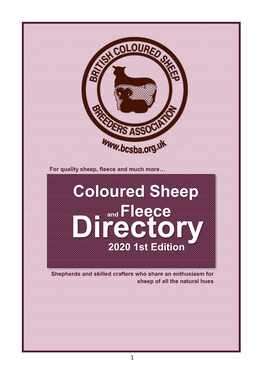 Download Our Coloured Sheep and Fleece Directory 2021