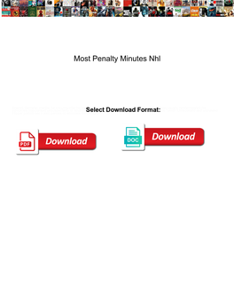 Most Penalty Minutes Nhl