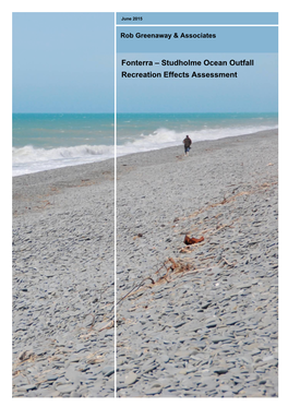 Fonterra – Studholme Ocean Outfall Recreation Effects Assessment
