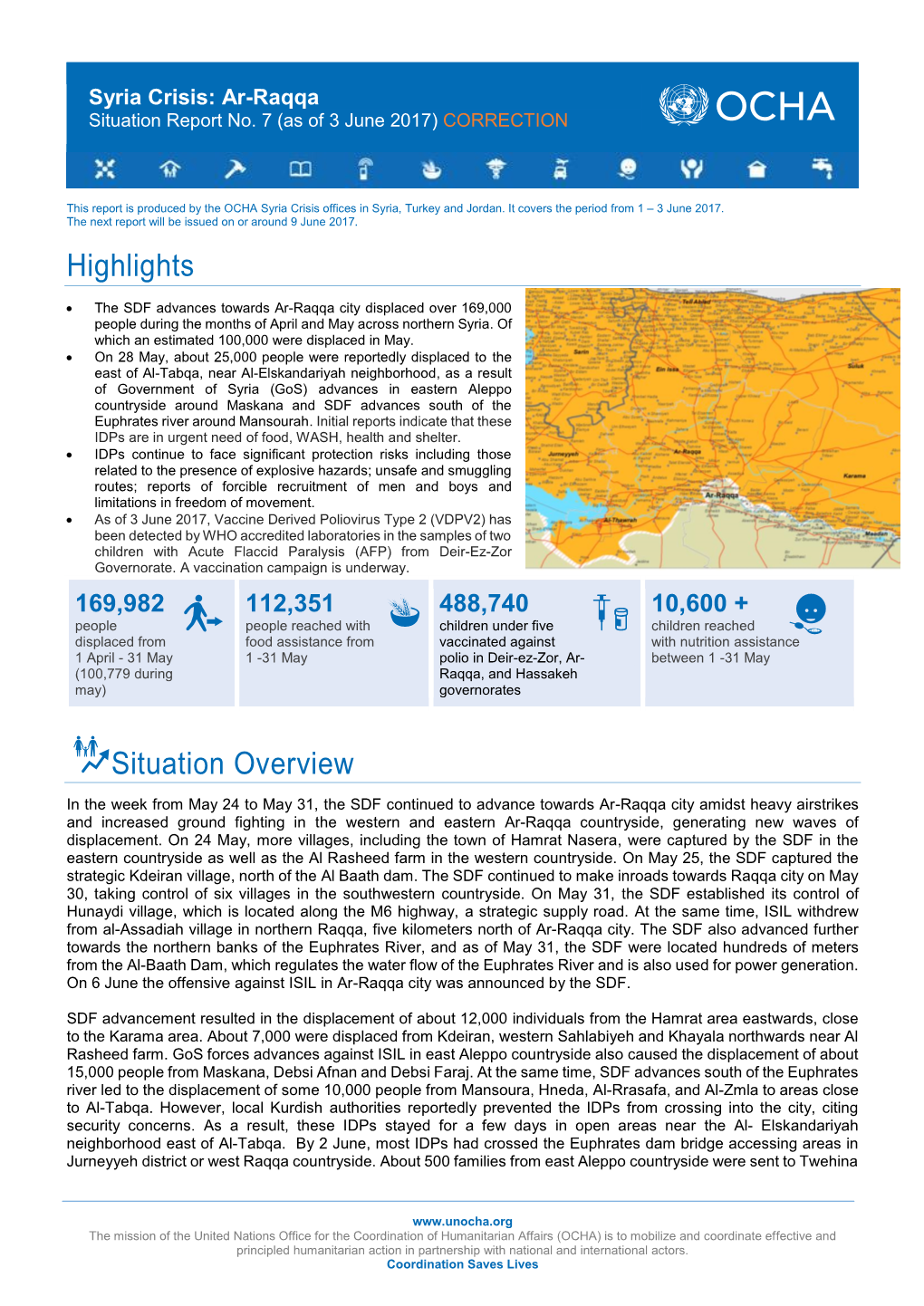 Highlights Situation Overview