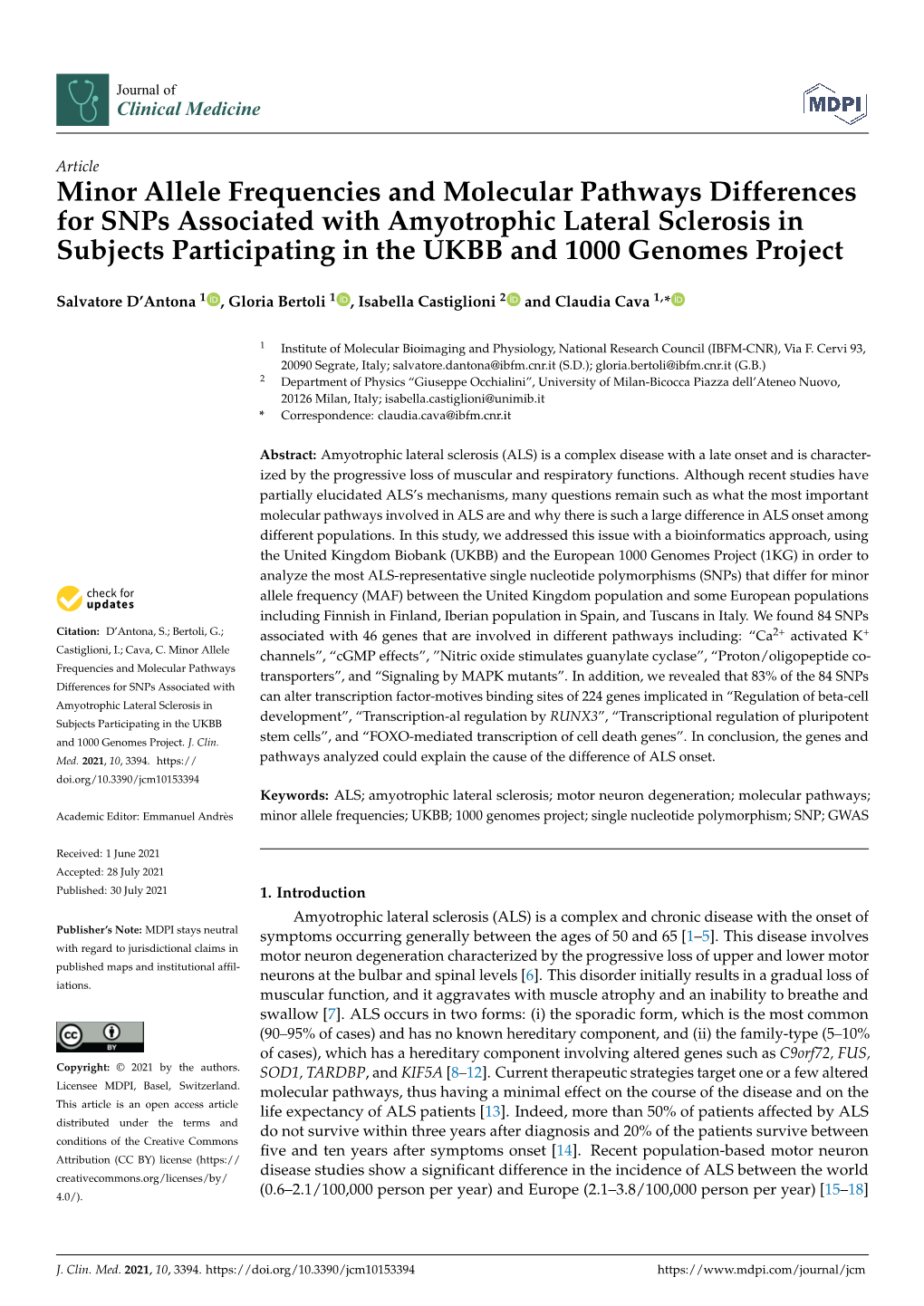 Minor Allele Frequencies and Molecular Pathways Differences For