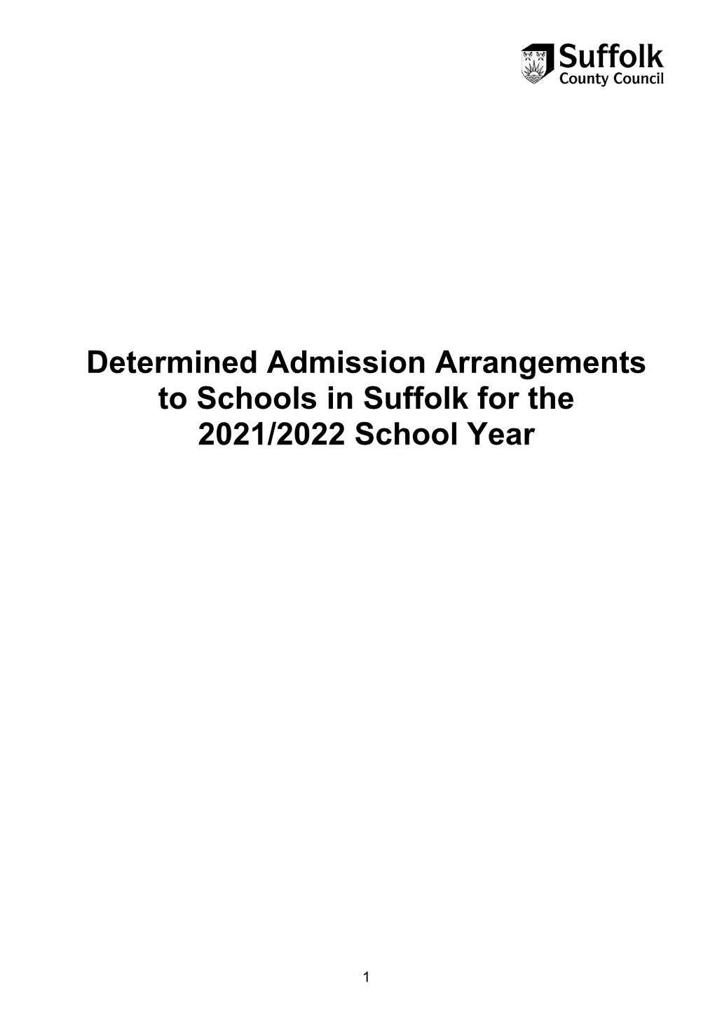 Suffolk CC Determined Admission