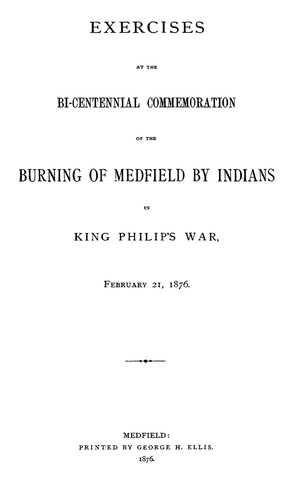 Burning of Medfield by Indians