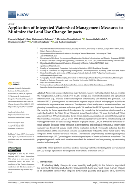 Application of Integrated Watershed Management Measures to Minimize the Land Use Change Impacts
