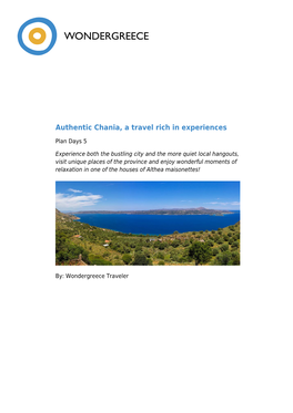 Authentic Chania, a Travel Rich in Experiences