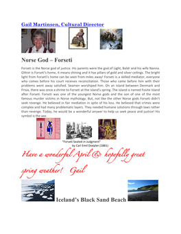 Norse God – Forseti Iceland's Black Sand Beach