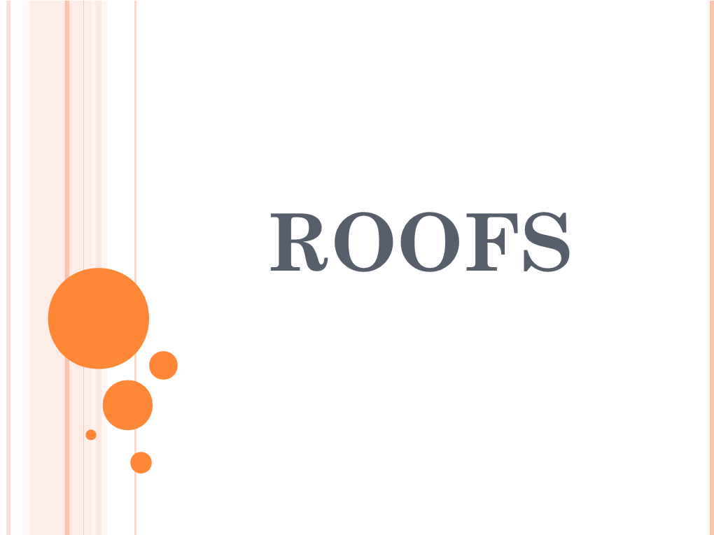 Roofs Introduction