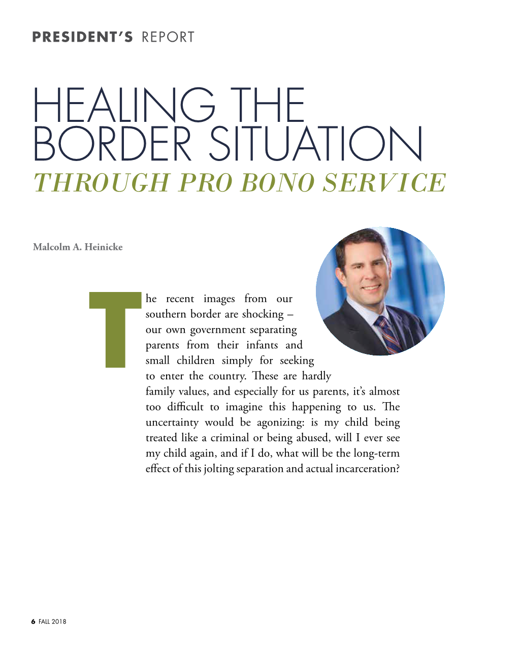 Healing the Border Situation Through Pro Bono Service