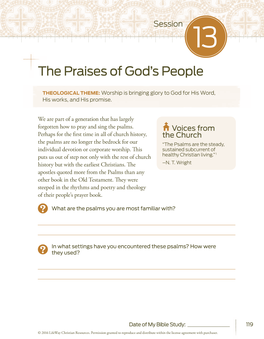 The Praises of God's People