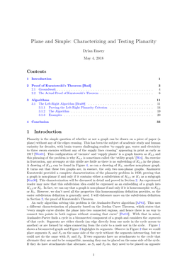 Plane and Simple: Characterizing and Testing Planarity