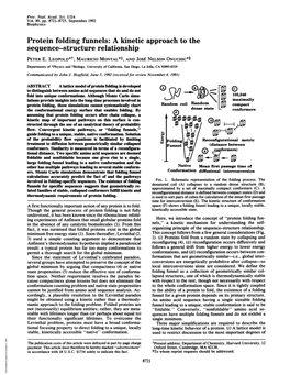 Protein Folding Funnels: a Kinetic Approach to the Sequence-Structure Relationship PETER E