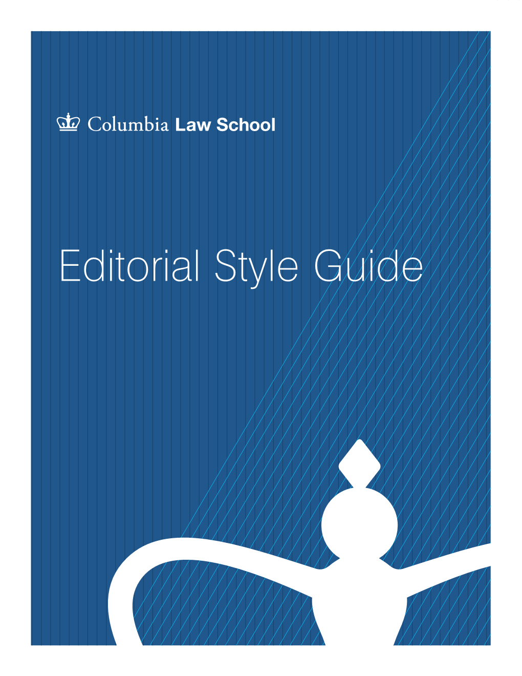 Editorial Style Guide Contents