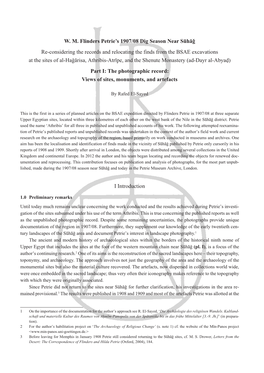 W. M. Flinders Petrie's 1907/08 Dig Season Near Sūhāǧ Re