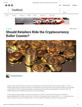 Should Retailers Ride the Cryptocurrency Roller Coaster?